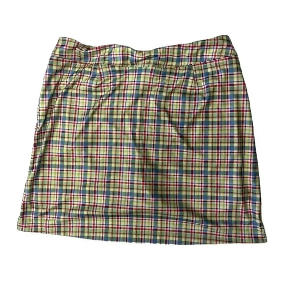 Greg Norman Yellow Plaid Golf Athletic Skort Size  Large - Picture 5 of 8